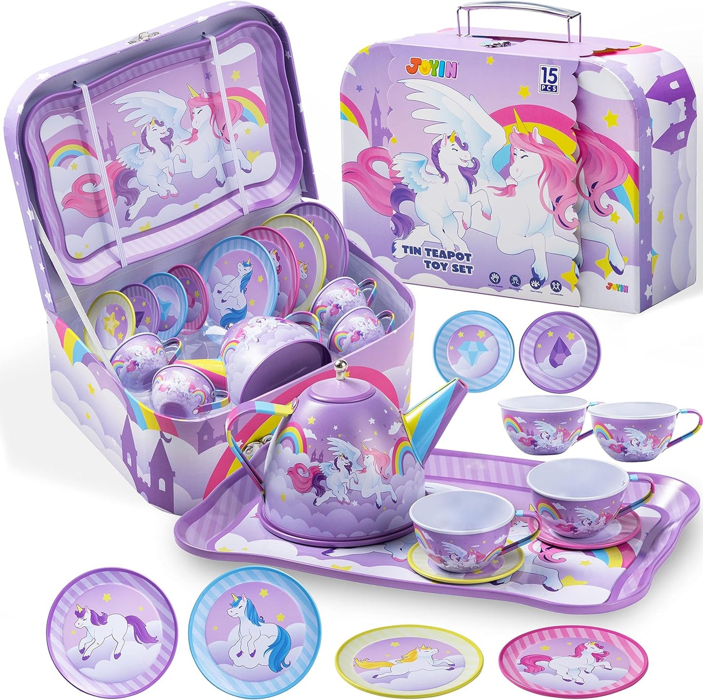 JOYIN Unicorn Tea Party Set for Little Girls