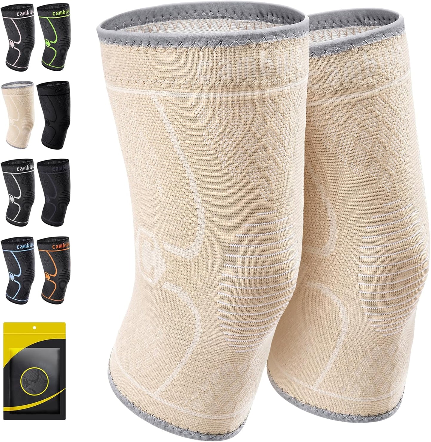 CAMBIVO 2 Pack Knee Brace