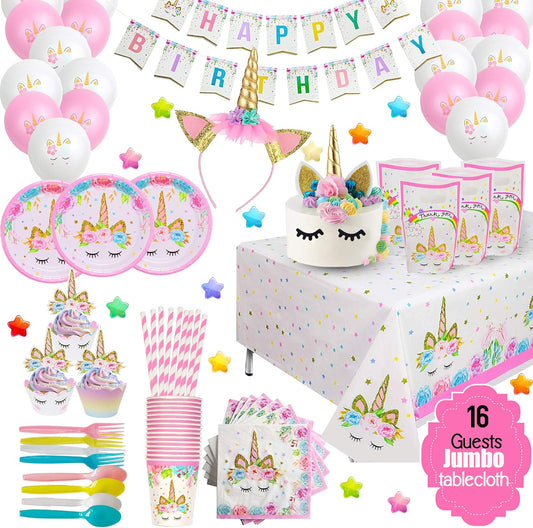 ecoZen Purple Unicorn Birthday Party Decorations